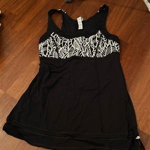 Black and white Lululemon Tank Top